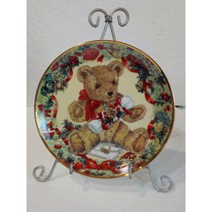 Teddy's First Christmas Porcelain Plate by Sarah Bengry Franklin Mint Edit X5988